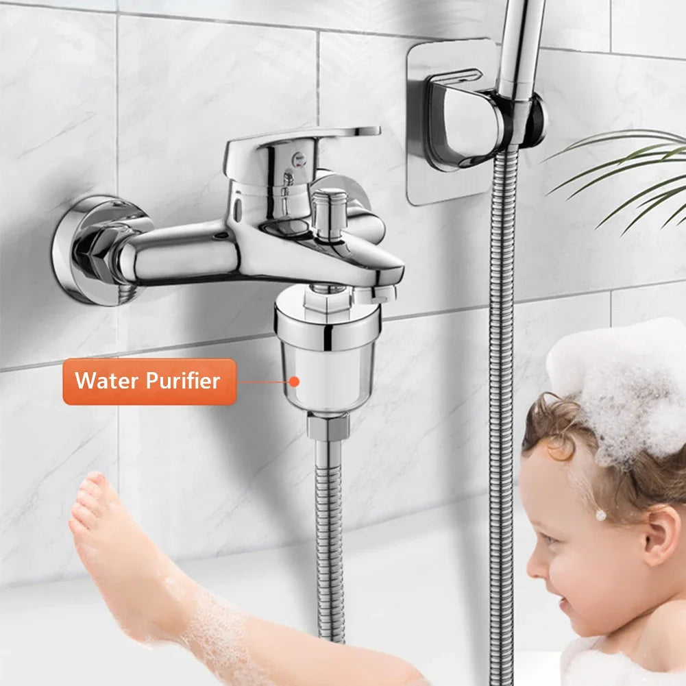 Universal Faucet & Shower Water Filter Kit – 5 Micron PP Cotton Transparent Inline Filter for Kitchen & Bathroom