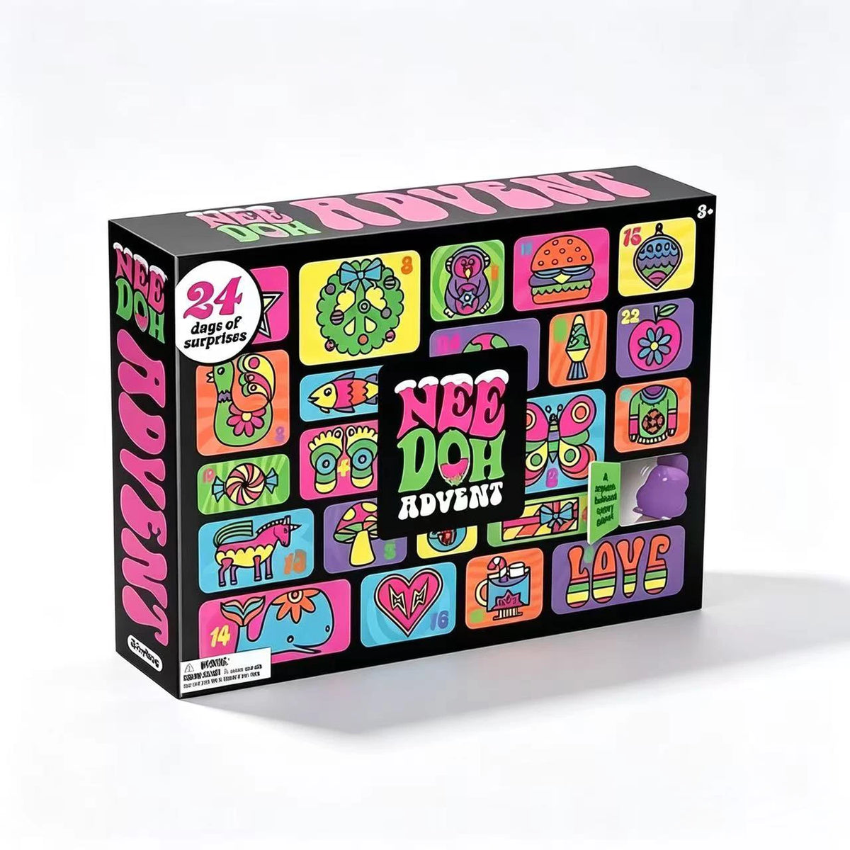 3D PVC Fidget Advent Calendar 24-Day Christmas Countdown Surprise Stress Relief Toys for Teens & Adults