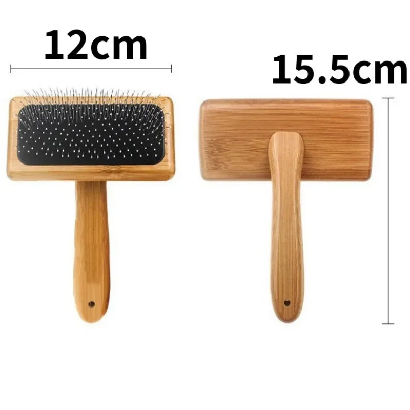 Wooden Pet Grooming Brush for Dogs & Cats – Hair Remover, Knot Opener & Massage Comb