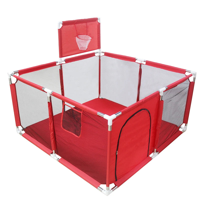 Large Baby Playpen Play Yard with Ball Pit Option & Safety Barrier — 107×235×129 cm (42×93×51 in) Portable Infant Toddler Playpen