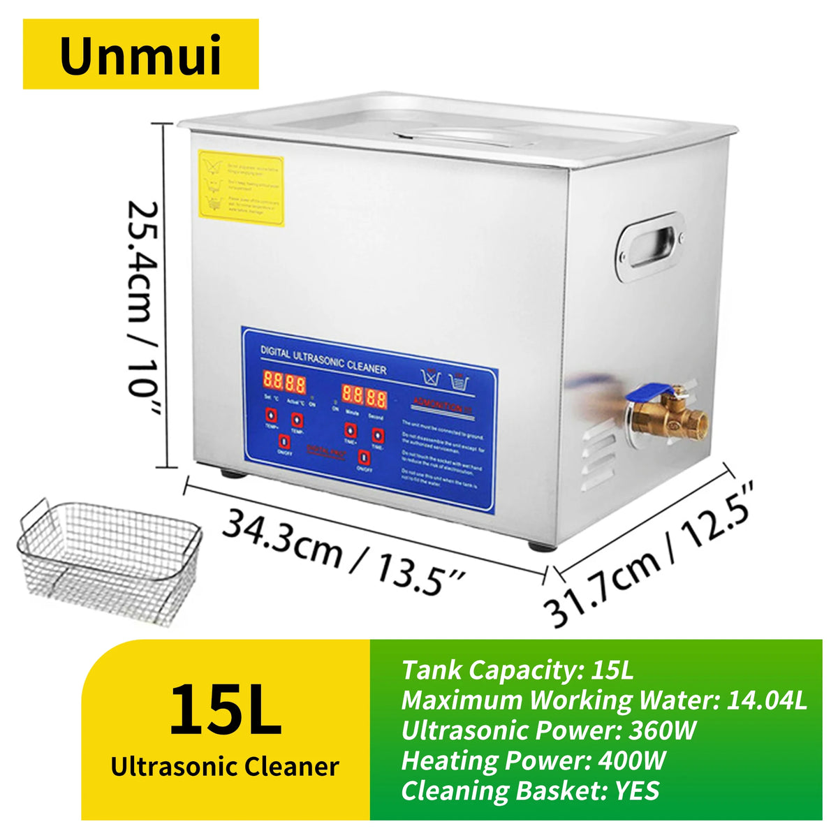 Heated Ultrasonic Cleaner 2L–30L (0.53–7.93 gal) Ultrasonic Cleaning Bath for Jewelry, Watches, Glasses & Tools