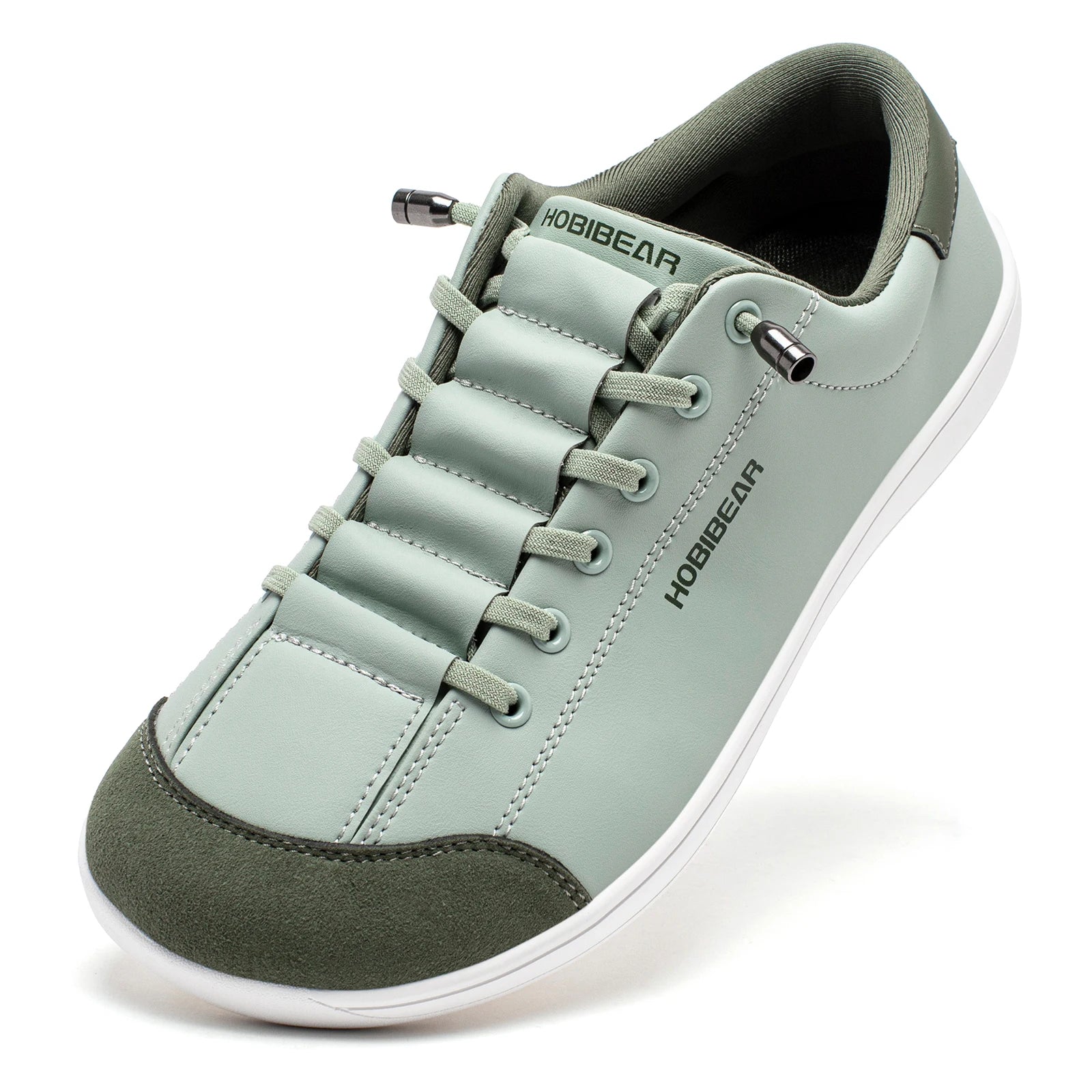 Unisex Barefoot Wide-Toe Minimalist Sneakers — Artificial Leather Adjustable Slip-On Walking Shoes