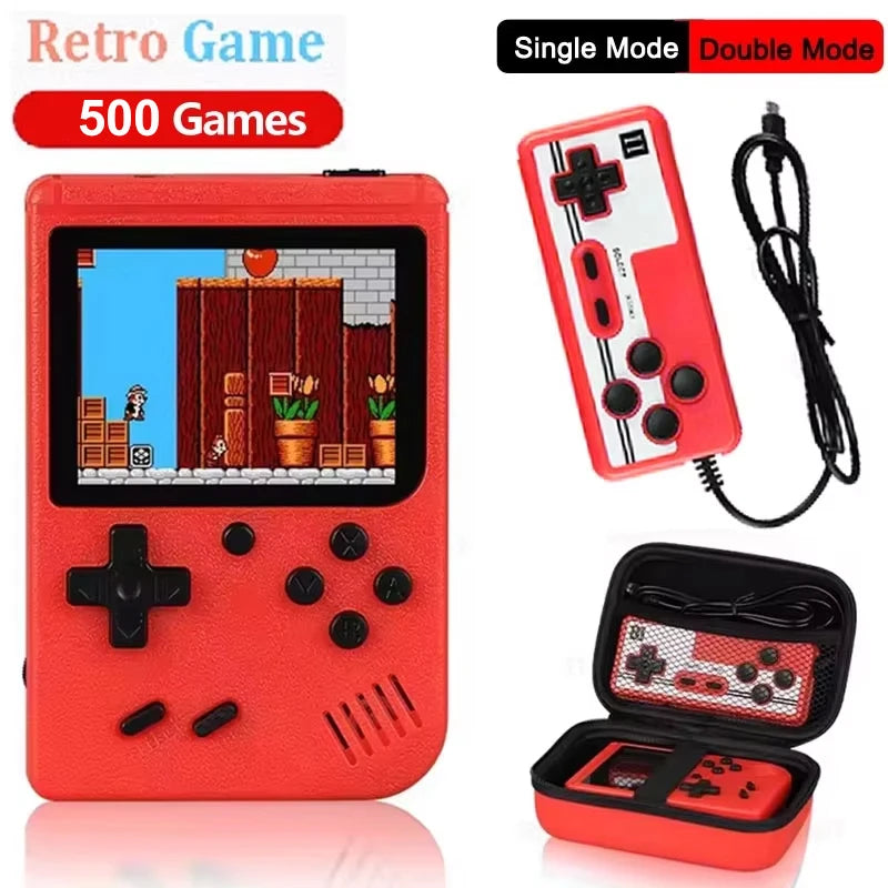 Retro Mini Handheld Game Console 2.4-Inch (6.1 cm) - Portable 8-Bit Player with 500 Built-In Games, AV Out & Rechargeable Battery