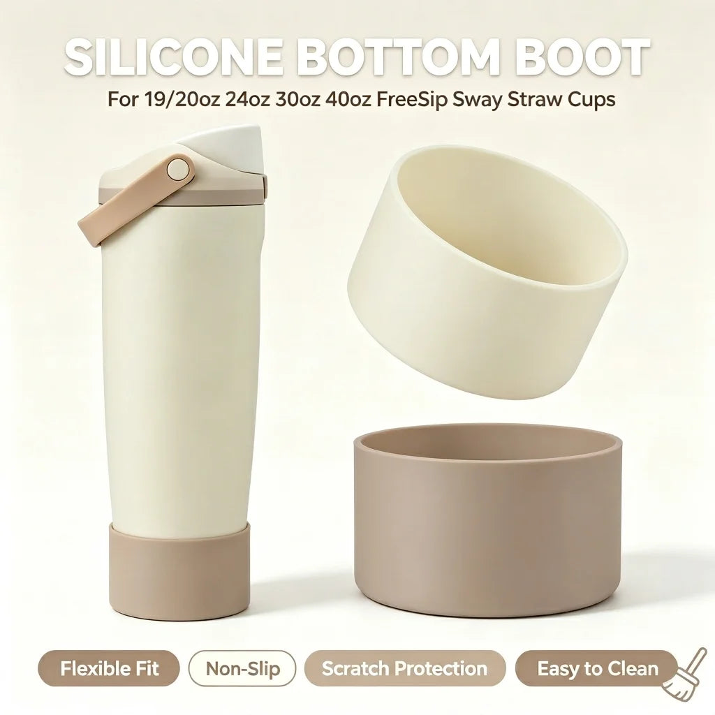 Silicone Bottom Boot Protector for Straw Tumblers — Fits 19oz/20oz (562/591ml), 24oz (710ml), 30oz (887ml), 40oz (1183ml)