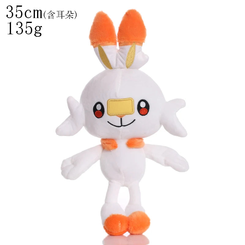 Pikachu & Friends 8 in (20 cm) Plush Stuffed Animal — Pikachu Charmander Squirtle Bulbasaur Eevee Scorbunny Gengar Snorlax Christmas Gift