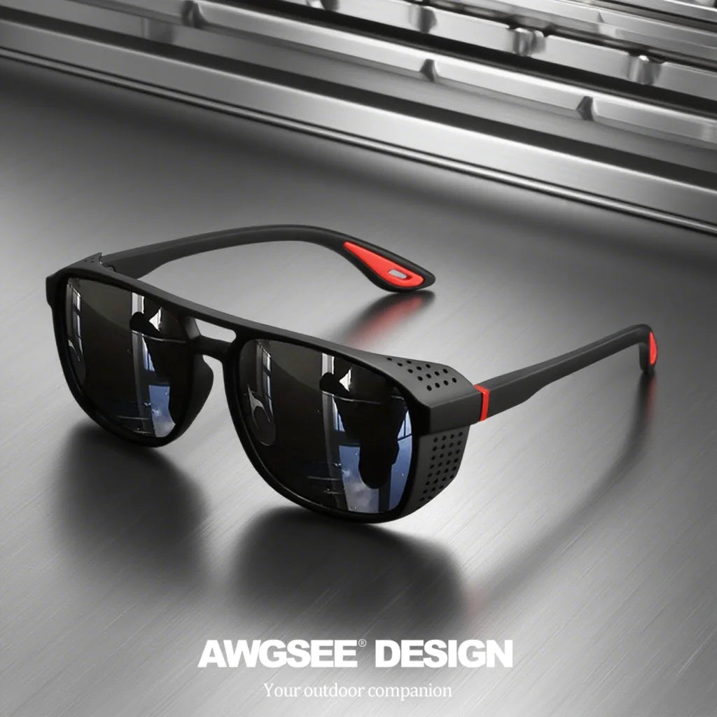 Men's Polarized Riding Sunglasses – Square Polycarbonate Frame for Outdoor Sports & Casual Wear