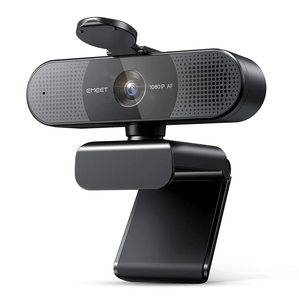 4K UHD USB Webcam — PDAF Autofocus, Dual Noise-Canceling Mics, Privacy Cover, 3840×2160 Web Camera for Zoom & Teams