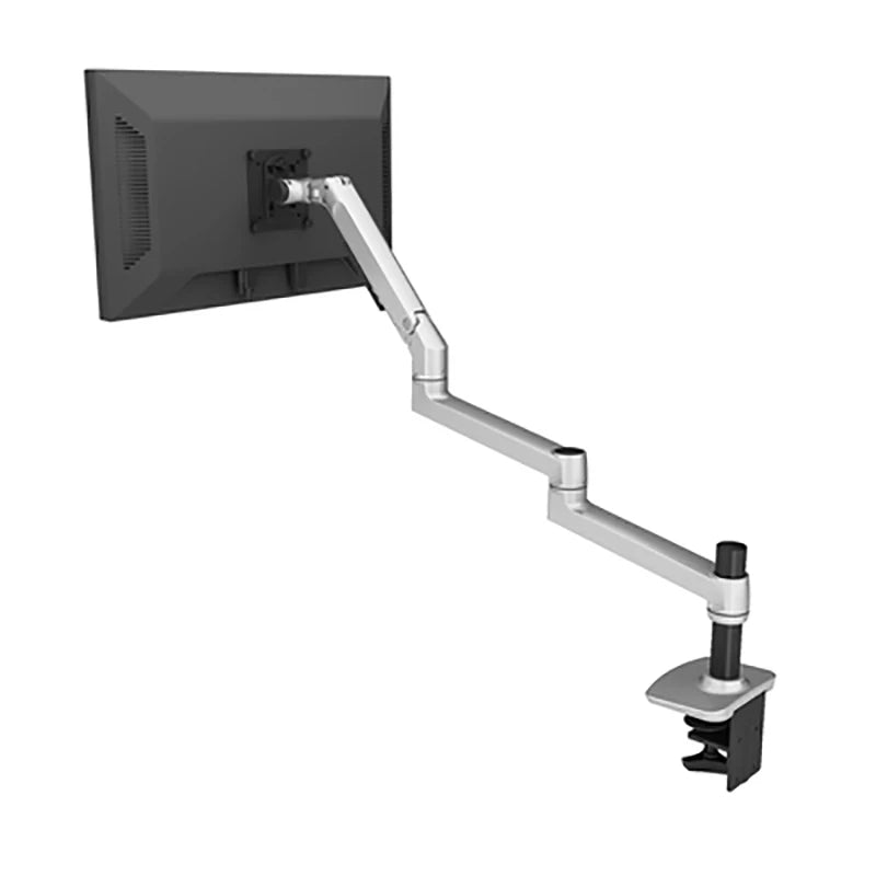 Ultra-Long Arm Full-Motion Aluminum Monitor Mount — Table Clamp & Grommet, VESA 75/100mm, Fits 15–38 in (38–97 cm), Supports 3–8 kg (6.6–17.6 lb)