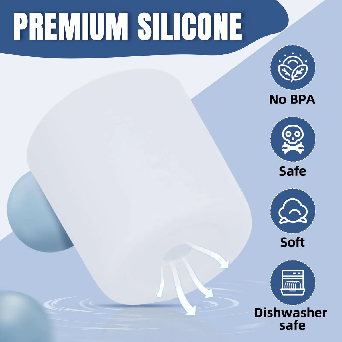 Silicone Protective Boot Sleeve for 30 oz (887 ml) & 40 oz (1.18 L) Tumbler Bottles, Anti-Slip Full-Bottom Cover