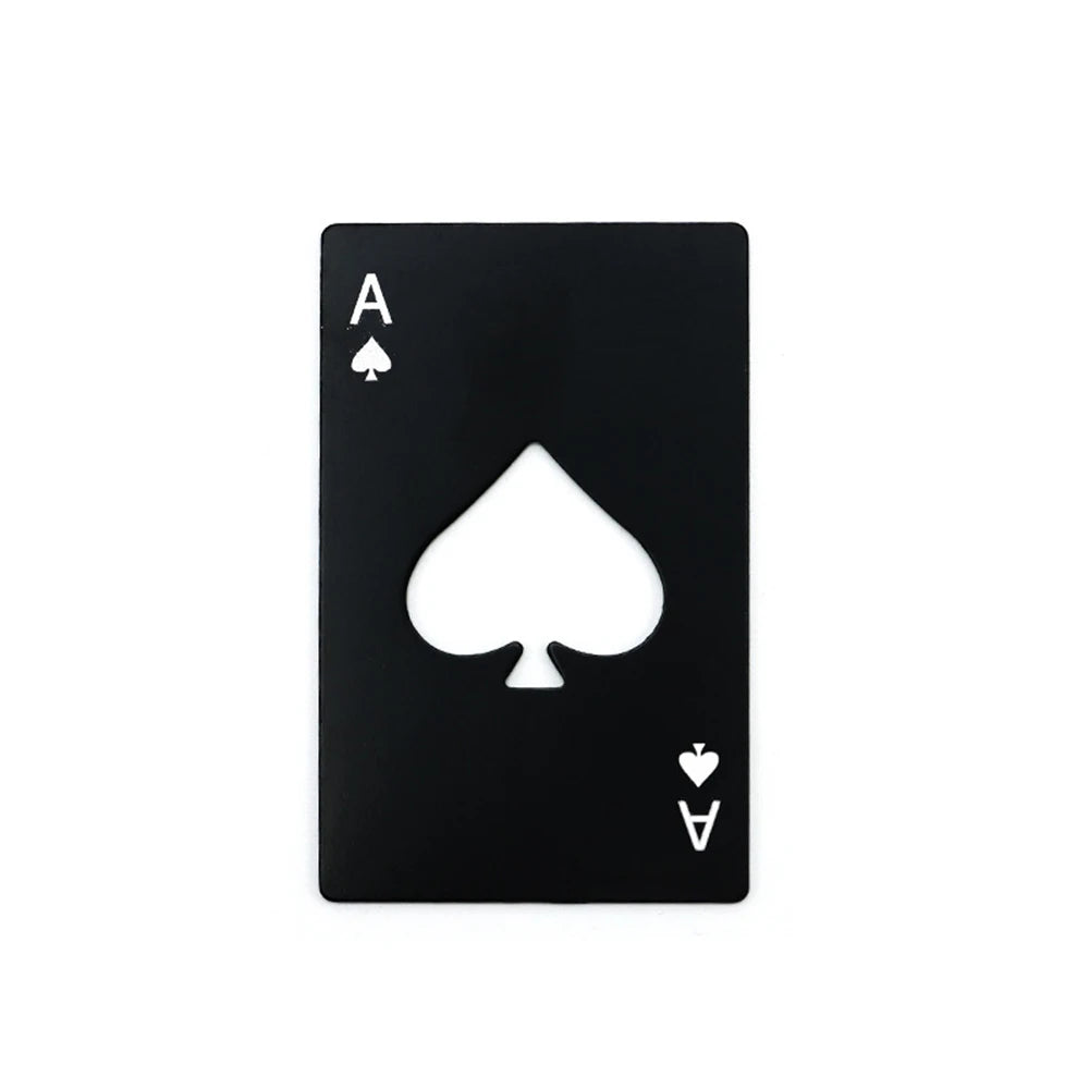 Stainless Steel Playing Card Bottle Opener (Spade Design) – Slim Credit Card Beer & Wine Opener