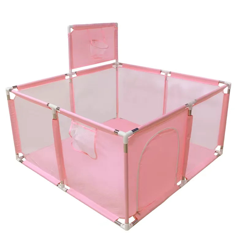 Large Baby Playpen Play Yard with Ball Pit Option & Safety Barrier — 107×235×129 cm (42×93×51 in) Portable Infant Toddler Playpen