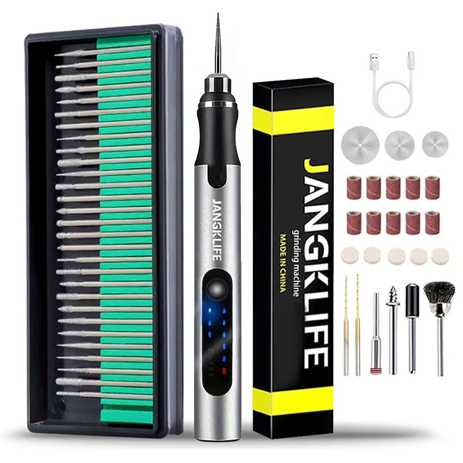 USB Cordless Rotary Tool Kit – Mini Wireless Rotary Drill for Woodworking, Engraving, Jewelry, Metal & Glass DIY