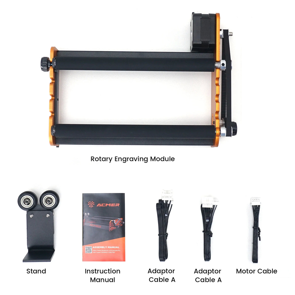 Y-Axis Height Adjustable Rotary Bracket for Laser Engravers - Rotary Shaft for Long Cylindrical Engraving