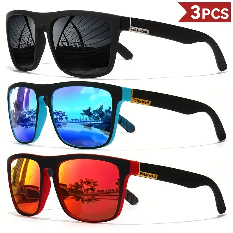 Vintage Square Polarized Sunglasses - Driving & Fishing UV400 Mirror Lenses