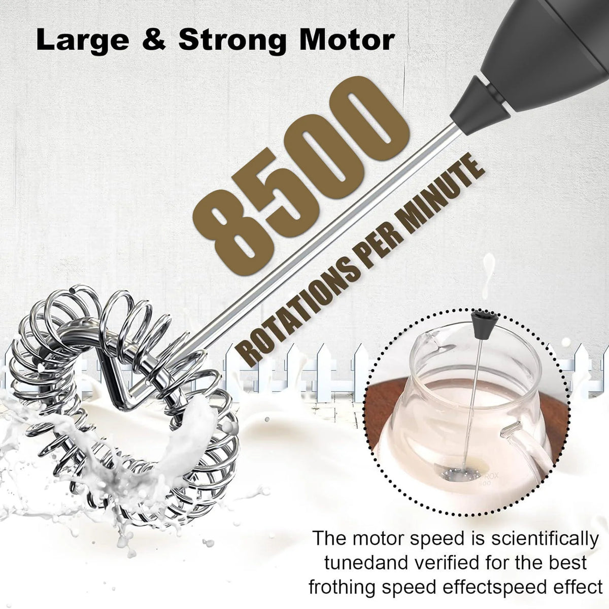 Mini USB Rechargeable Milk Frother – 3-Speed Handheld Coffee Foam Maker & Electric Whisk Mixer