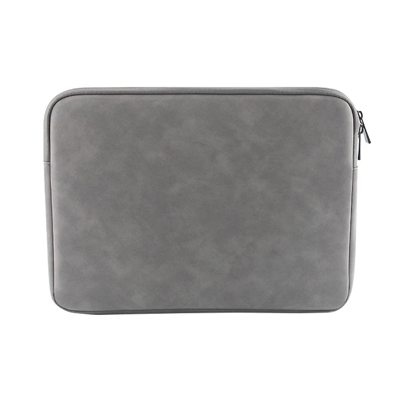 Water-Resistant PU Laptop Sleeve 12–16 Inch — Slim Microfiber Interior