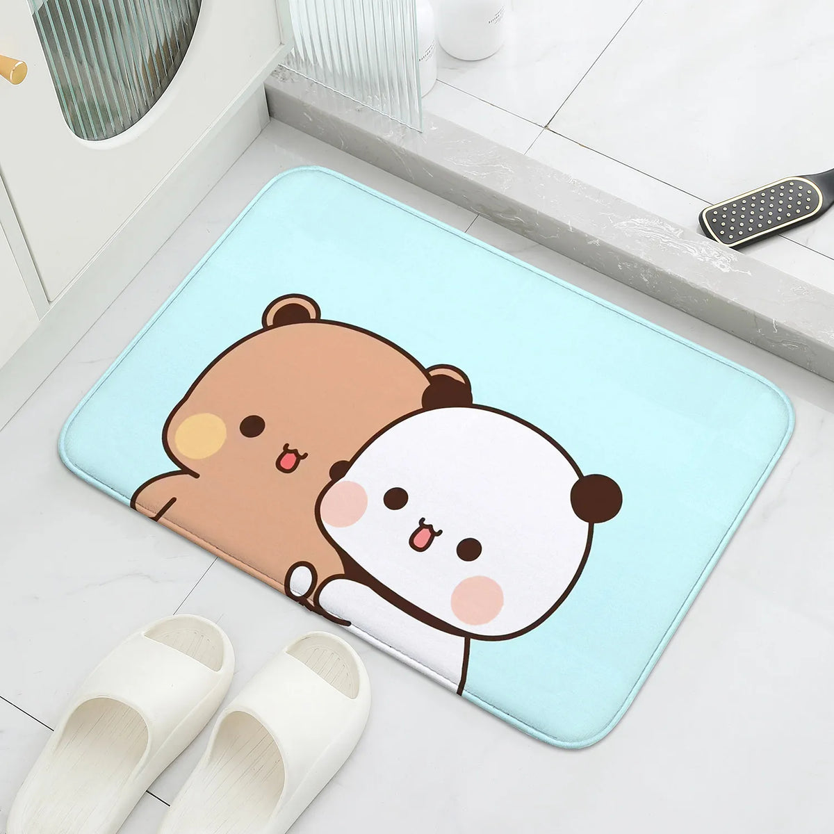 Cute Cartoon Welcome Mat Non-Slip Memory Foam Doormat – Waterproof Anti-Bacterial Floor Rug for Door, Bathroom, Bedroom (30×50 / 40×60 / 50×80 cm | 11.8×19.7 / 15.7×23.6 / 19.7×31.5 in)