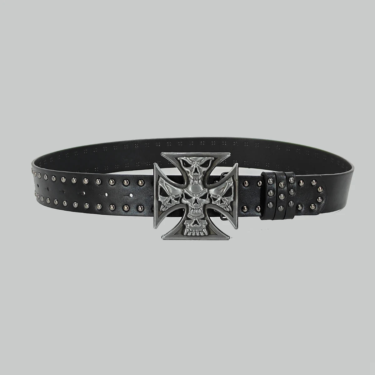 Bohemian Cross Gothic Waist Belt Unisex Adjustable PU Waistband for Jeans 3.8 cm (1.5 in) Wide