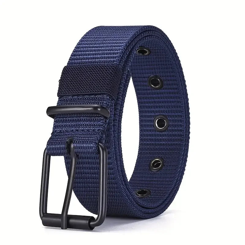Durable Nylon Canvas Tactical Belt – Heavy-Duty Work Belt with Quick-Release Prong Buckle, 3.4 cm (1.34 in) Width