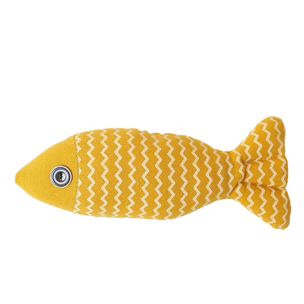 Interactive Catnip Fish Toy - Plush Kicker for Indoor Cats, 22 x 8 cm (8.7 x 3.1 in)