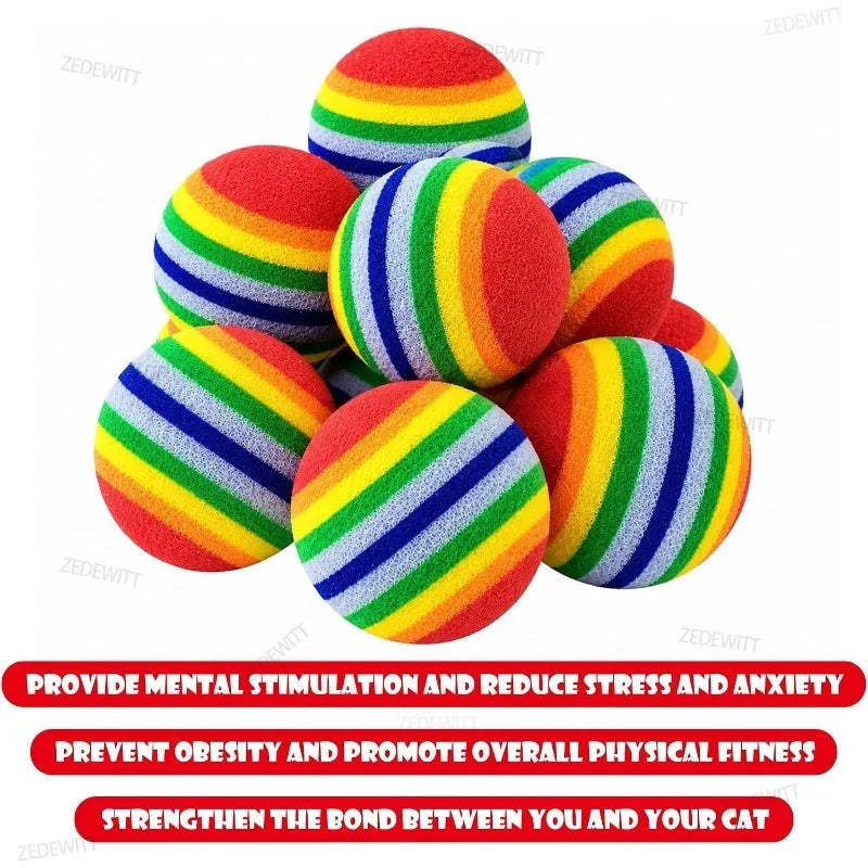 Interactive Soft Foam Cat Toy Ball - Quiet Indoor Kitten Chase & Play