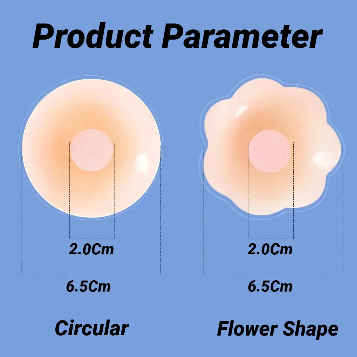 Anti-Glare Silicone Nipple Covers 6-Pack | Reusable Invisible Adhesive Breast Petals Breathable