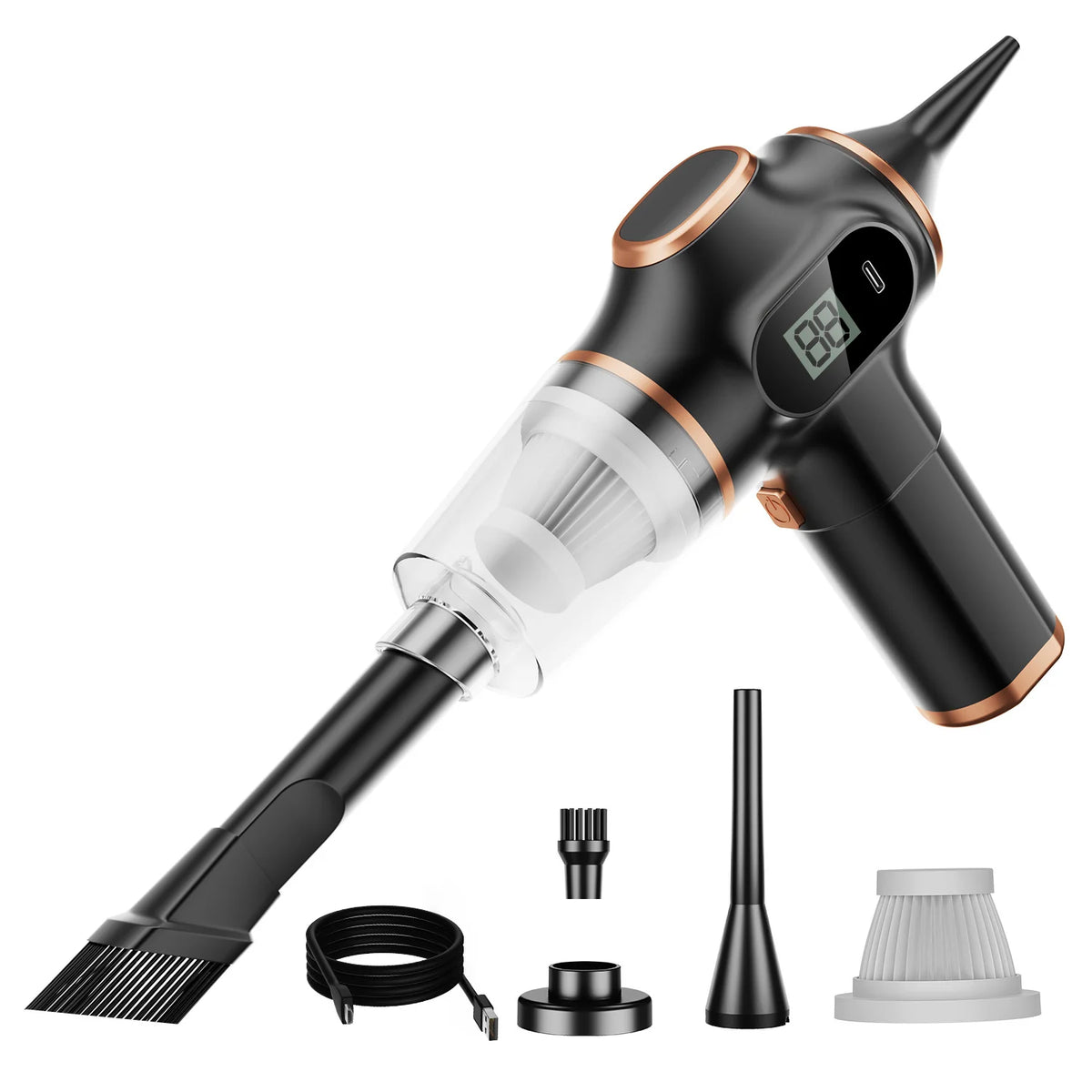 Portable Wireless Handheld Car Vacuum Cleaner — Rechargeable Suction & Blower for Auto Interior