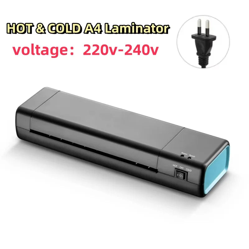 9-Inch (22.9 cm) Hot & Cold Laminator for A3/A4 Documents — 90-Second Fast Preheat, ABS Jam-Release, Portable Home & Office