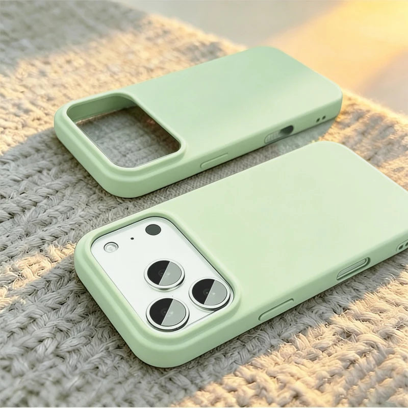 Liquid Silicone Full-Coverage iPhone Case — Shockproof Soft Matte, Anti-Fingerprint & Anti-Scratch