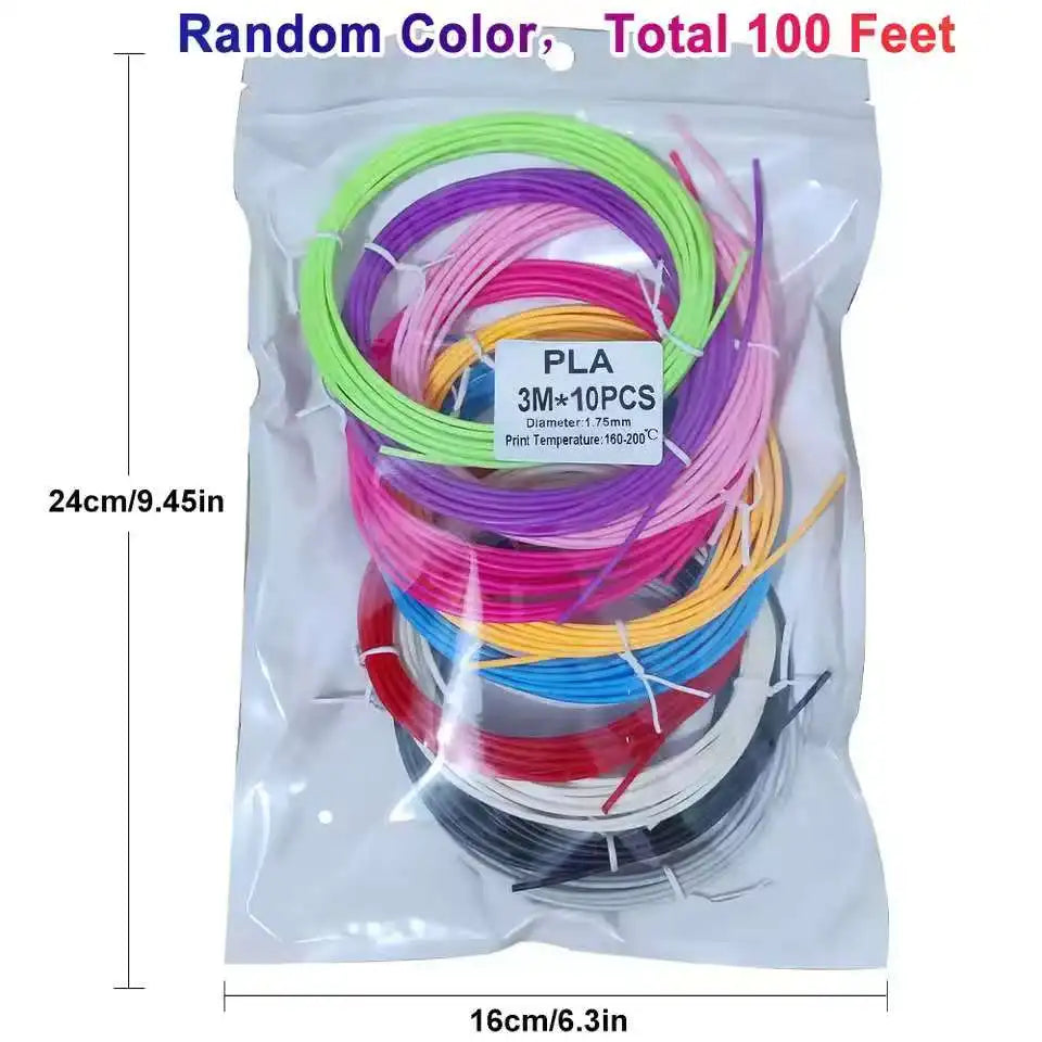 1.75mm PLA Filament 32-Color Multicolor Set for 3D Printing Pens