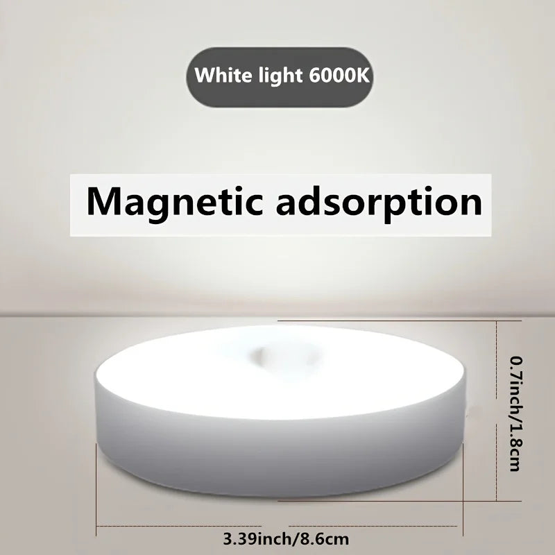 3-Pack Motion Sensor Night Lights - Wireless Rechargeable LED Detector Lamps for Bedroom, Staircase, Closet & Hallway