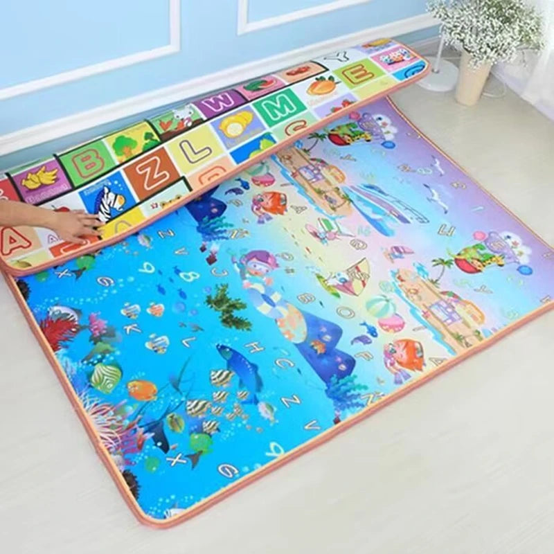 Foldable Thick Foam Play Mat for Kids 200x180 / 180x150 / 180x120 cm (79x71 / 71x59 / 71x47 in) Non-Slip Crawling Safety Rug