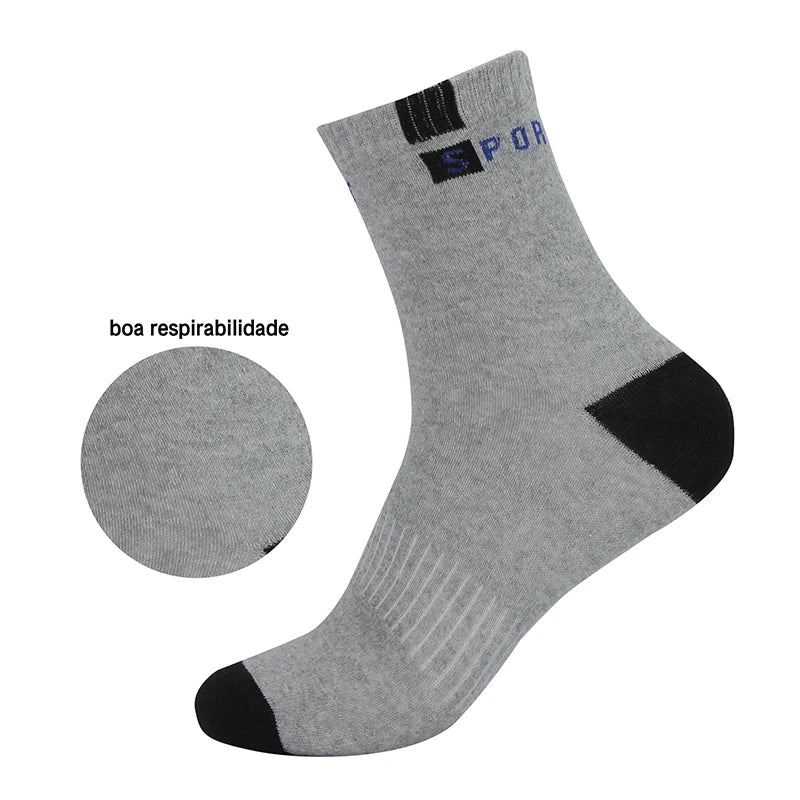 12-Pack Men's Breathable Cotton Blend Mid-Crew Athletic Socks EU 39-45 (US 6-11) Quick-Dry Summer