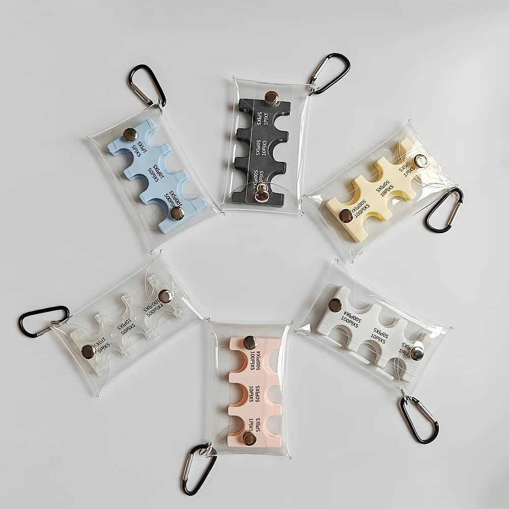 Portable Transparent Coin Clip Organizer Wallet – Small PVC Travel Coin & Card Holder