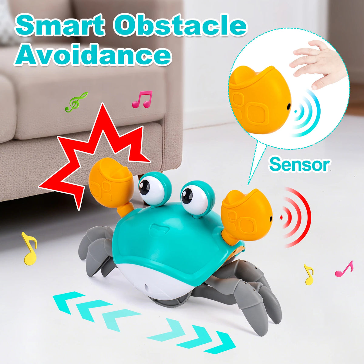 Baby & Toddler Electronic Pet Toys - Dancing Octopus, Musical Penguin & Duck | Interactive Crawling Tummy Time Toy