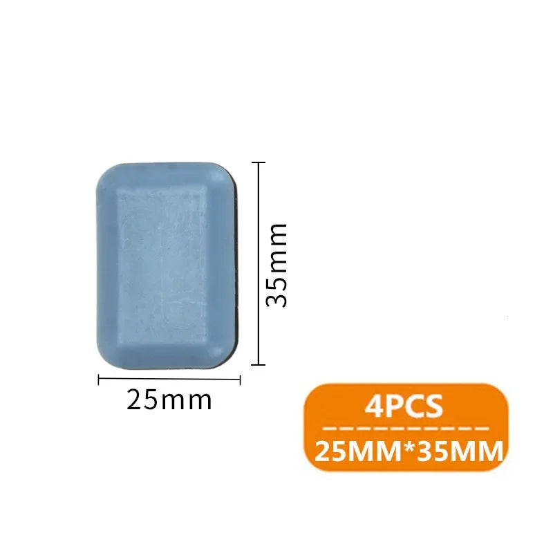 4-Pack Self-Adhesive Furniture Sliders PTFE Felt Floor Protectors - Anti-Scratch Glide Pads for Carpet, Wood, Tile