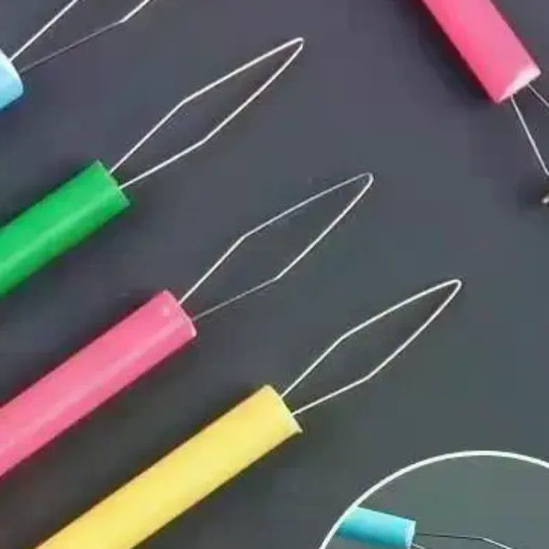 Cylindrical Colorful Needle Threader - Beading & Sewing Threading Tool for Clothing, Knitting and DIY