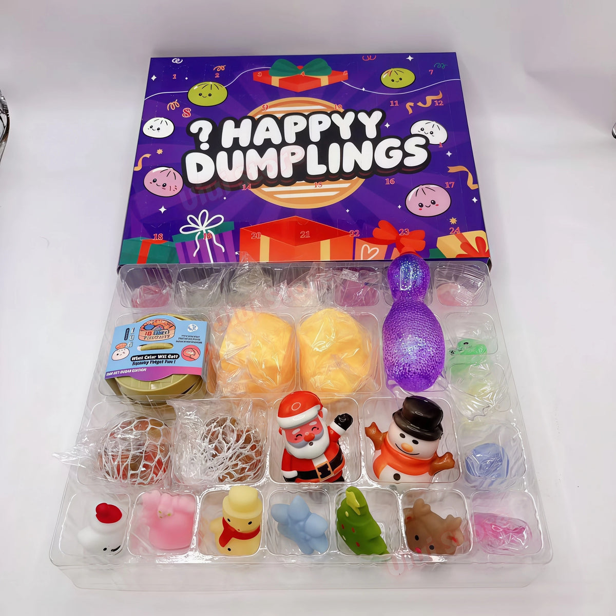 Christmas Squishy Advent Calendar - 24-Day Dumpling Squishies Slow-Rising Countdown Gift