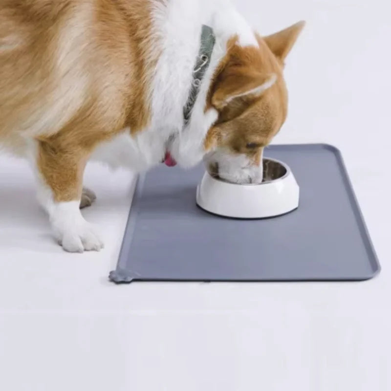 Silicone Pet Feeding Mat Waterproof Anti-Slip Bowl Placemat for Dogs and Cats