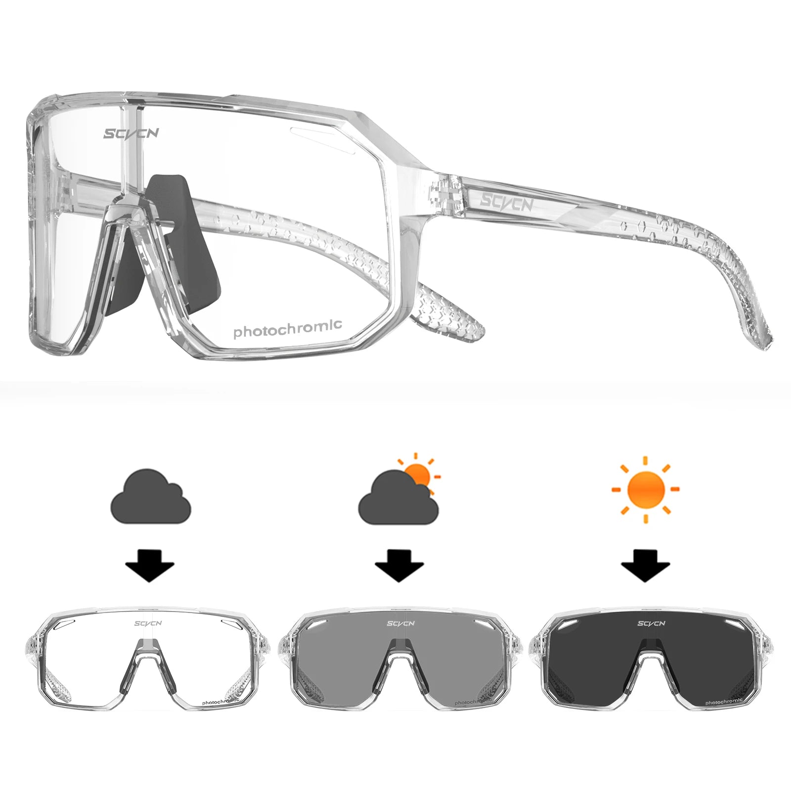 MTB Cycling Sunglasses for Men and Women Photochromic UV400 Road & Mountain Bike Goggles