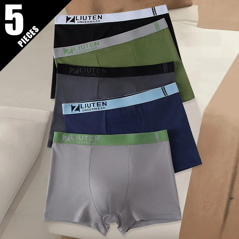 5/10-Pack Men's Black and Gold Printed Boxer Briefs - Comfortable Stretch Underwear for Sports, Beach & Leisure