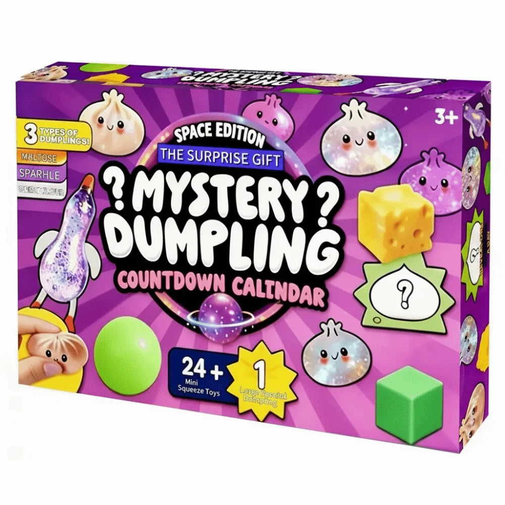 Mystery Dumpling Fidget Advent Calendar – 24-Day Soft Squishy Sensory Stress Relief Squeeze Toys