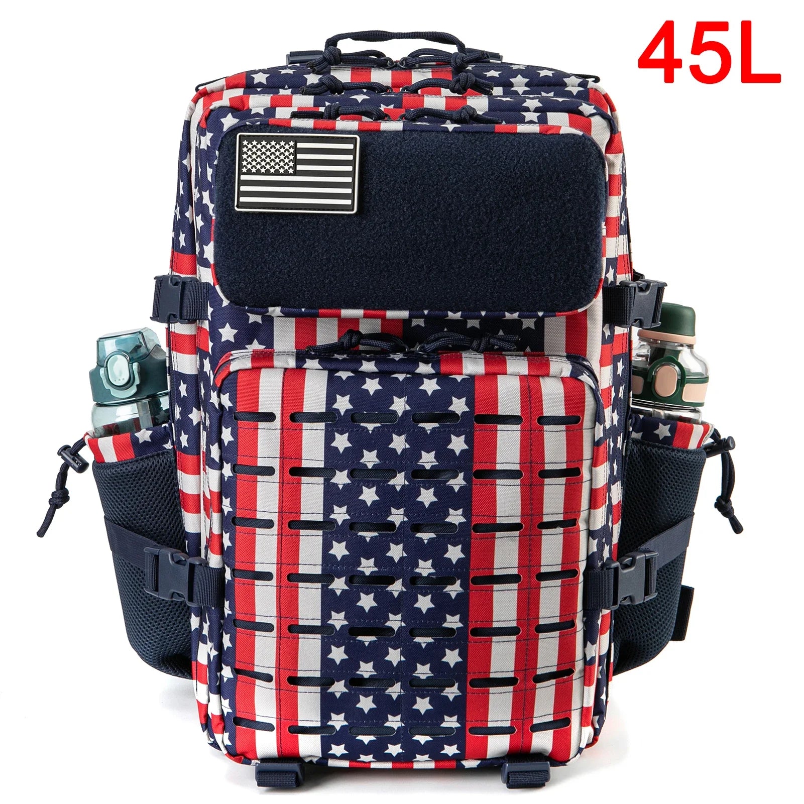 25L & 45L Tactical Backpack for Men & Women – Laser-Cut MOLLE Hiking Daypack, School & Gym Rucksack with Dual Bottle Holders