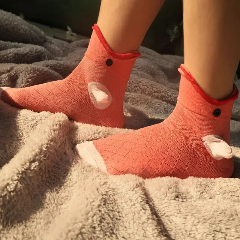 Women's Christmas Crocodile Knit Socks - Cute Funny Animal Holiday Crew Socks
