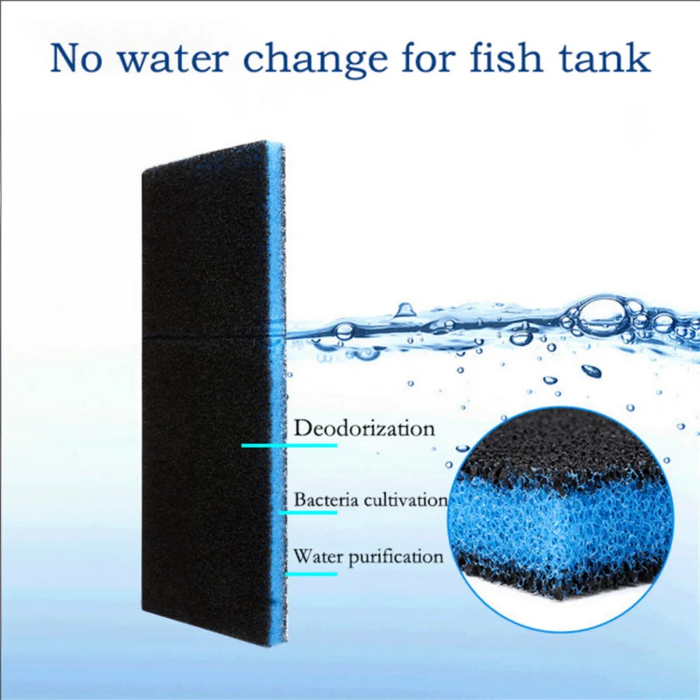 3-in-1 Aquarium Filter Media Cartridge – Coconut Carbon, Bio Sponge & Bamboo Charcoal, 50 cm (19.7 in) for Fish Tank Water Purification & Deodorizing
