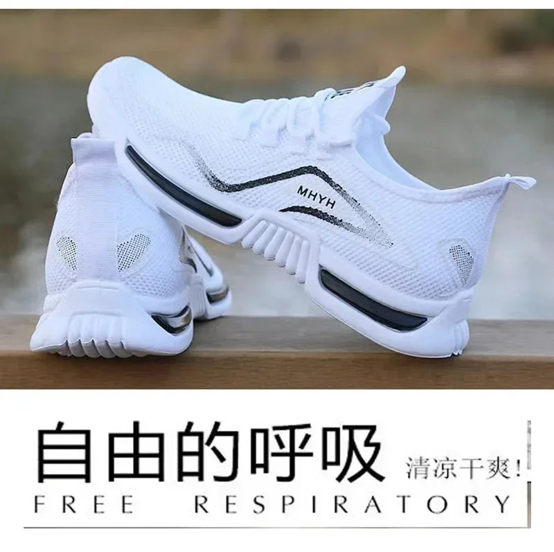 Men's Slip-On Breathable Running Sneakers – Non-Slip Gym & Walking Shoes