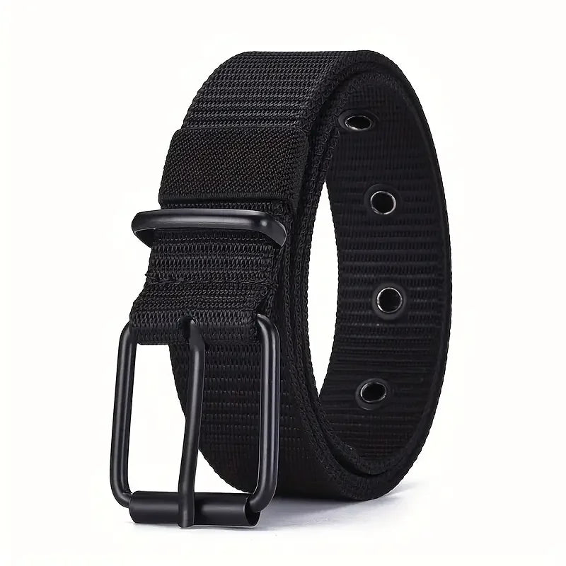 Durable Nylon Canvas Tactical Belt – Heavy-Duty Work Belt with Quick-Release Prong Buckle, 3.4 cm (1.34 in) Width