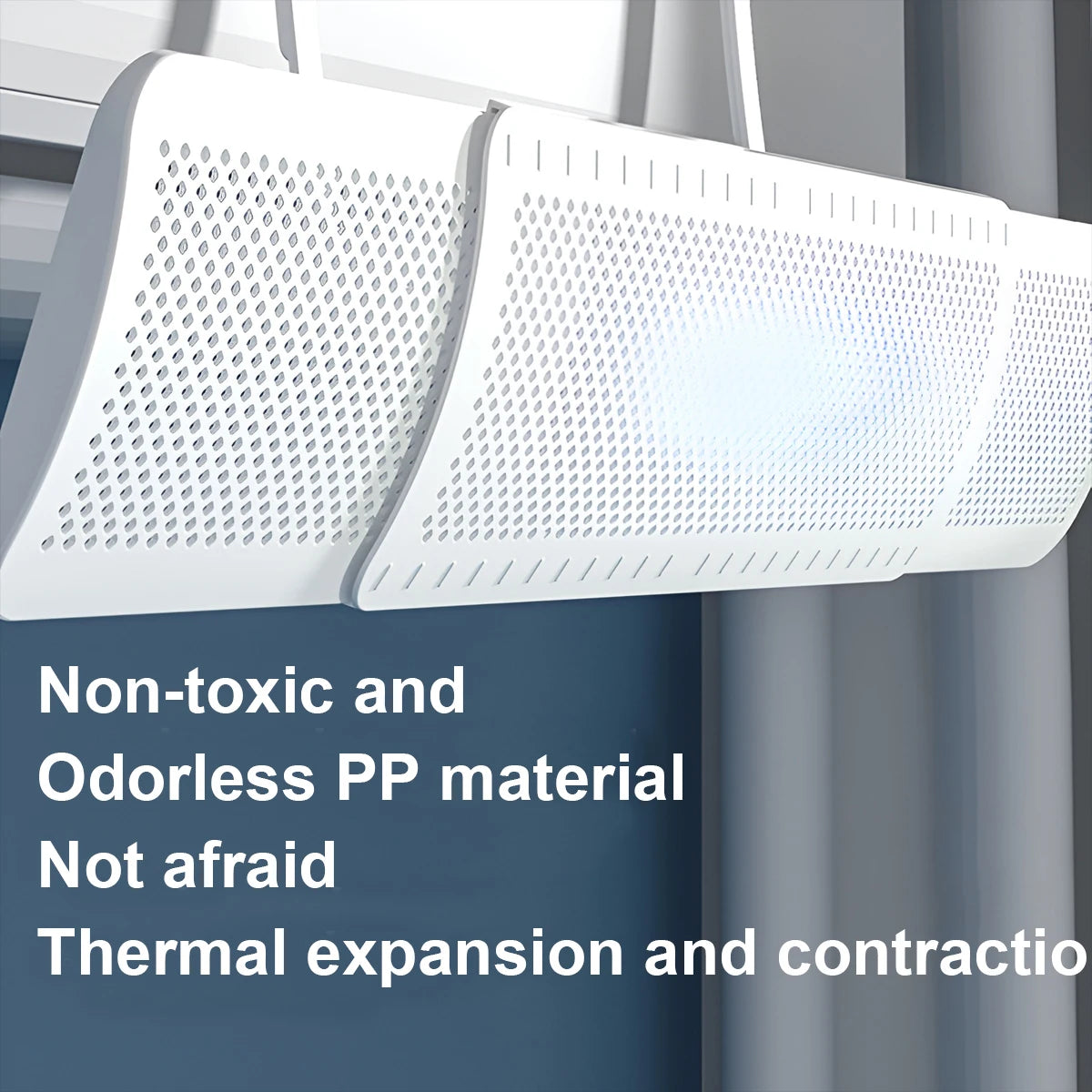 Universal Wall-Mounted Air Conditioner Deflector – Honeycomb AC Wind Guide Cover, Anti-Direct Blowing Vent Baffle for Home & Office