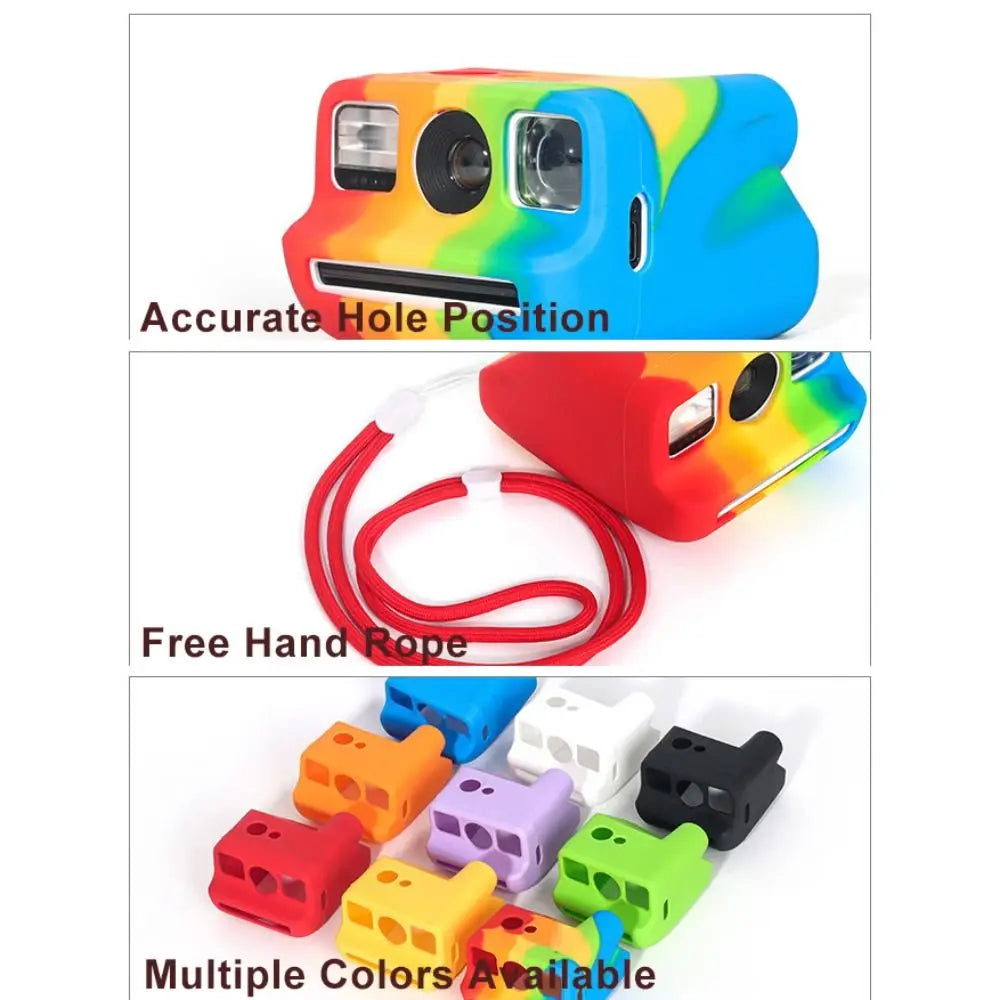 Silicone Case with Lanyard for Polarized Go Gen 1/2 Instant Camera - Slim, Dustproof, Anti-Scratch