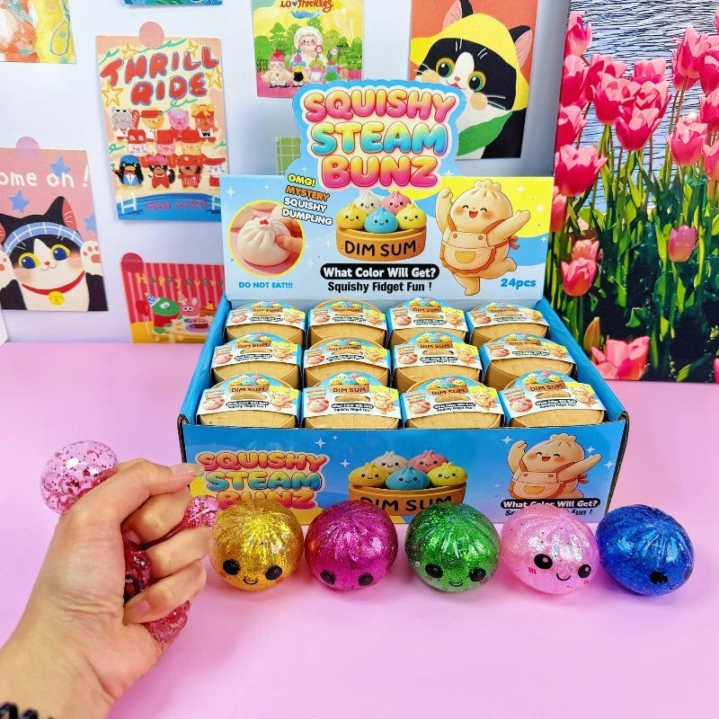 Mini Squishy Dumpling Fidget Toy for Stress Relief view 5